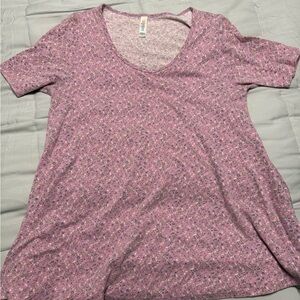 Pink Patterned Lularoe Perfect Tee